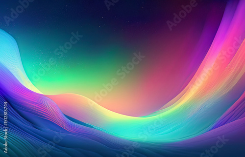 Abstract Gradient Lights: Vibrant Aurora-Inspired Background