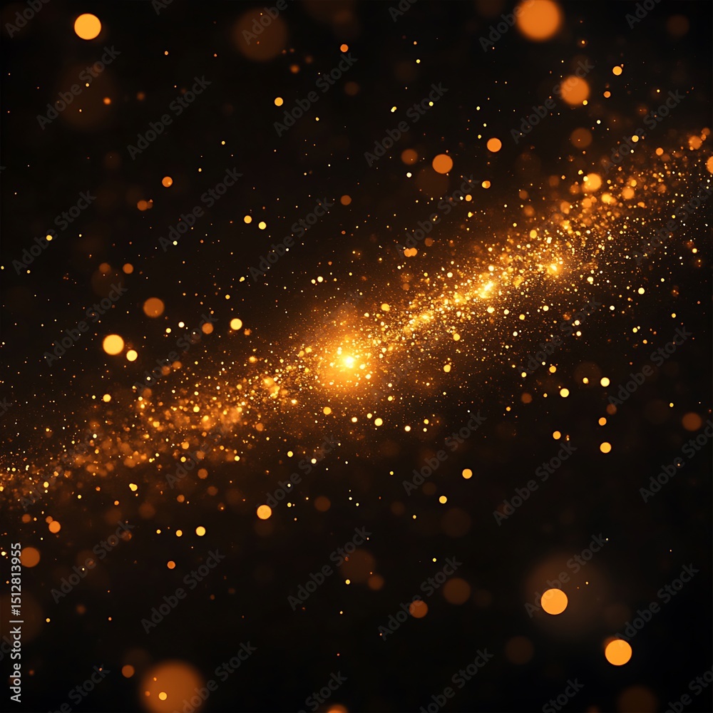 Fototapeta premium Golden cosmic dust