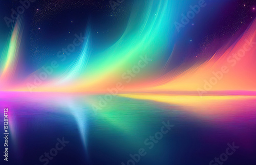 Dynamic Aurora Sky: Abstract Light Streaks Background