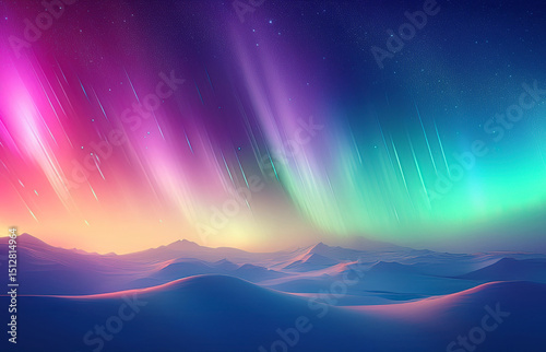 Mystical Aurora Australis: Colorful Southern Lights Display