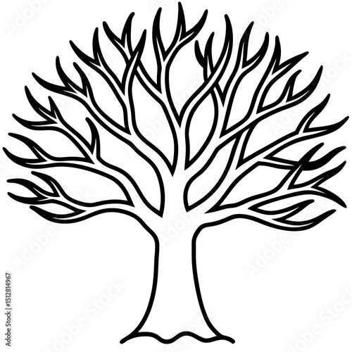 Hand-Shaped Tree Vector on White Background