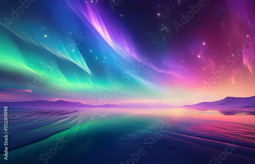 Mystical Aurora Australis: Colorful Southern Lights Display