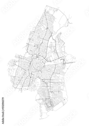 Vector Map of Haarlem Highways – Detailed Road Network for Urban Development, Infrastructure Planning, and GIS Mapping Projects