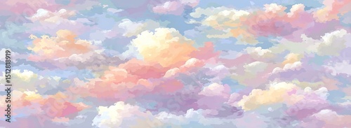 Pastel Cloudscape Background