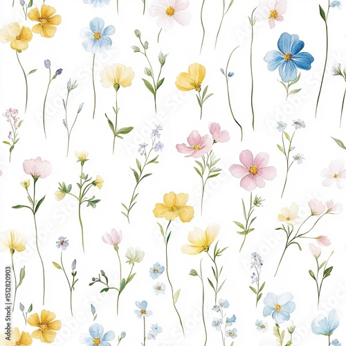 Delicate Watercolor Floral Pattern