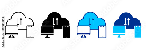 Internet Icon Set Multiple Style Vector Illustration