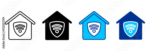 Security Icon Set Multiple Style Vector Illustration