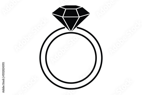Diamond ring icon . Diamond ring icon Outline vector for web ui.