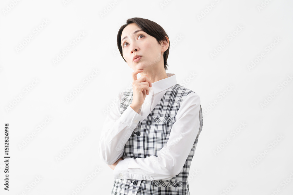 事務制服を着た若い女性 ビジネスイメージ. 事務制服を着た若い女性 ビジネスイメージ.
