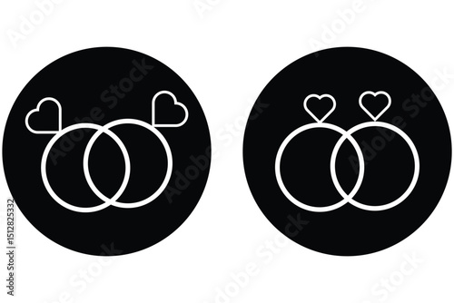 Diamond ring icon. Diamond ring icon Flat simple outline set.