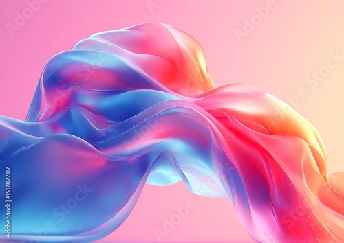 Abstract, flowing, vibrant colors