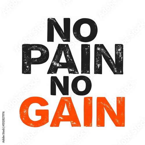 No pain no gain quote t-shirt poster gym 