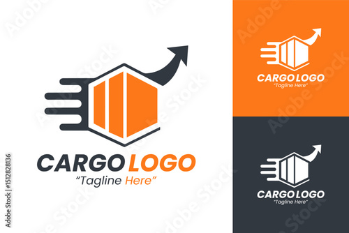 Sleek Cargo Logo Design Featuring Package Box and Shipping Concept for Business Branding