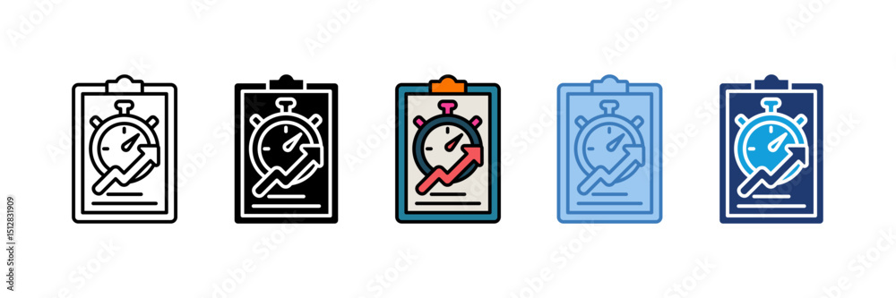 Fototapeta premium Time Tracking Icon Element For Design