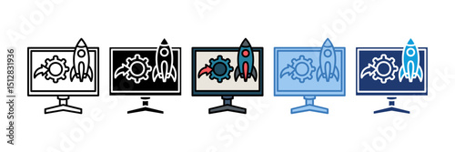 Project Launch Icon Element For Design