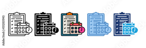 Project Schedule Icon Element For Design