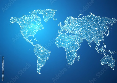 Fototapeta Naklejka Na Ścianę i Meble -  Global network map (4)