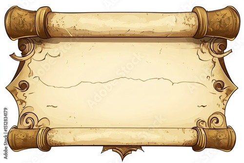 Ornate Vintage Scroll Banner Design