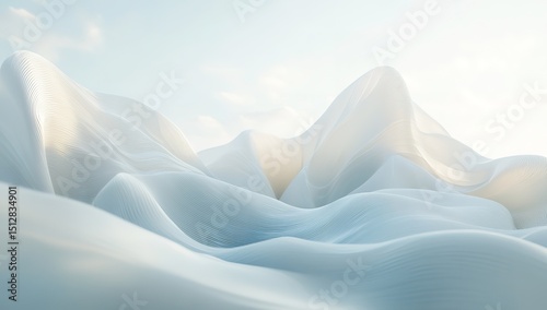 Snowy Mountains Pixelated Landscape