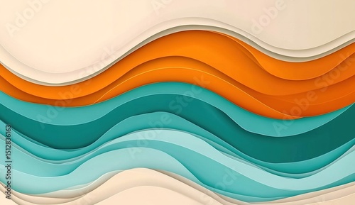 Abstract Layered Wave Design Background