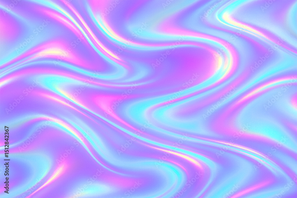 Obraz premium Iridescent Abstract Background with Holographic Effect and Pastel Colors