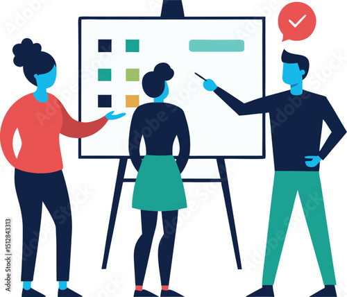Data Security Shield and Encryption Technology, Startup Team Brainstorming AI and Cloud Tech, Chatbot and AI Assistant Interaction Silhouette Illustration