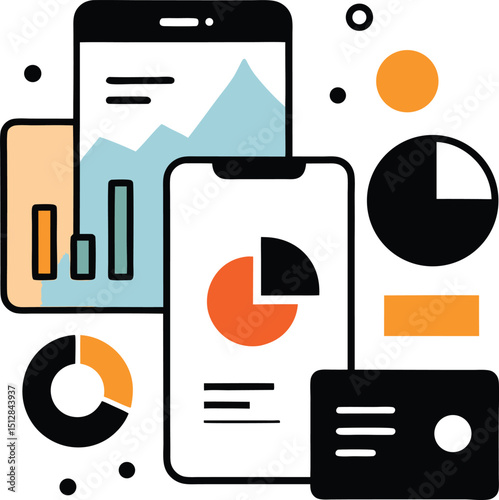 Data Security Shield and Encryption Technology, Startup Team Brainstorming AI and Cloud Tech, Chatbot and AI Assistant Interaction Silhouette Illustration