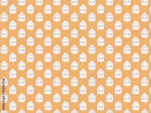 Buddha face pattern design background