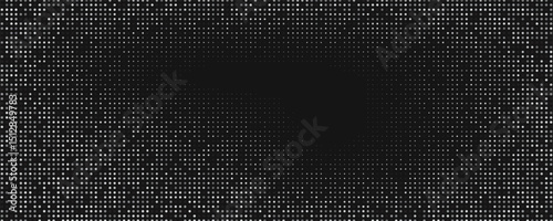 Halftone faded gradient texture. Grunge halftone grit background. White and black sand noise wallpaper. Retro pixilated vector backdrop.art