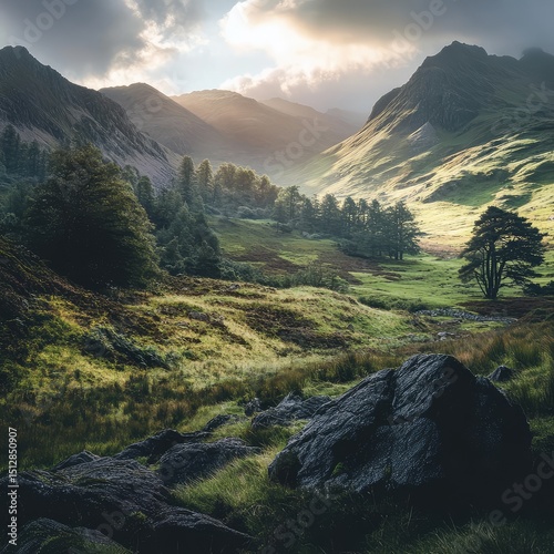 A landscape photo with a wide luminance range, showing both bright highlights and deep shadows in the scene --v 6.1 Job ID: 37e02b92-b3f4-470f-9ca7-c83bbd0dce0d