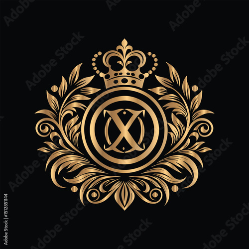 Vector golden frame. Elegant element for design in Eastern style, place for text. Floral golden border. Lace illustration for invitations and greeting cards.
