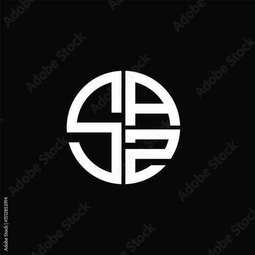 SAZ logo SAZ icon SAZ monogram SAZ letter minimalist Circle flat Unique modern abstract logo design.