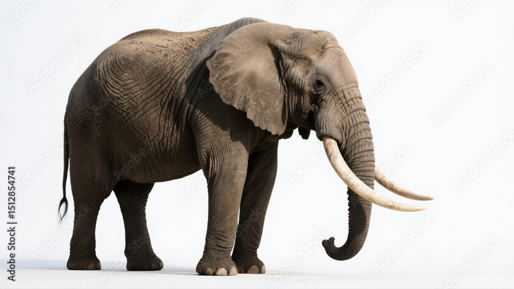 Obraz premium Elephant isolated on white Background