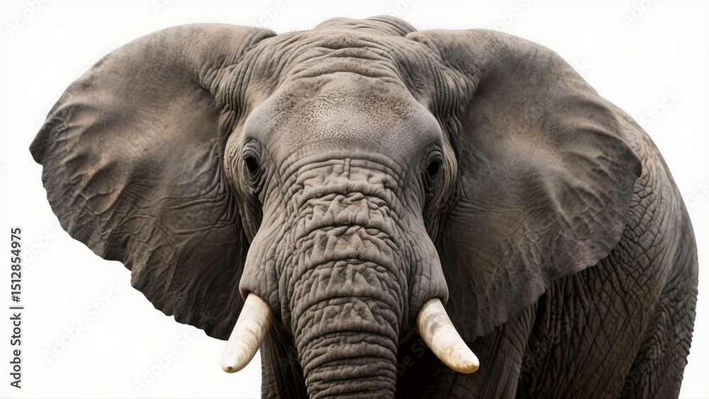 Obraz premium Elephant isolated on white Background