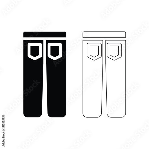 Set of Jeans Pants Icons