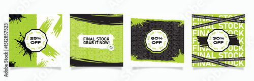 Stylish Social Media Urban Fashion Streetwear Post Banner Set Template