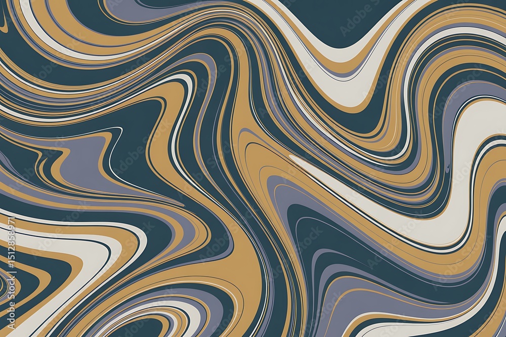 Fototapeta premium Fluidity abstract waves of color intertwine create an aesthetically pleasing visual