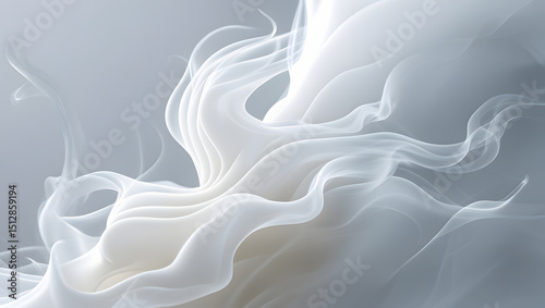 Realistic white smoke texture on PNG, abstract smoke background