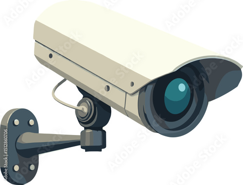 Security Camera Vector Illustration Clipart Transparent Background
