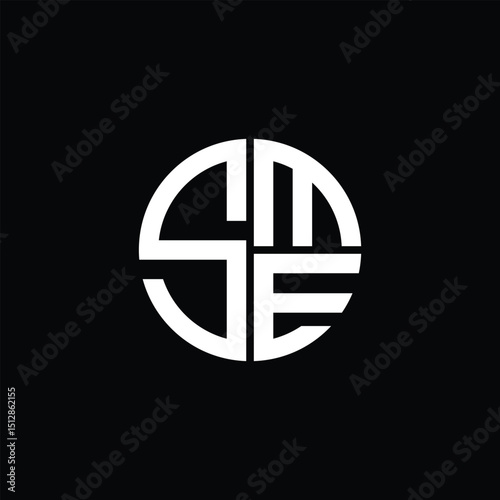 SME logo SME icon SME monogram SME letter minimalist Circle flat Unique modern abstract logo design.