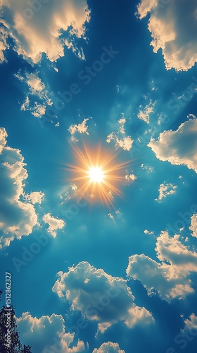 Sunny Sky with Clouds