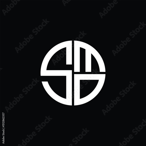 SMO logo SMO icon SMO monogram SMO letter minimalist Circle flat Unique modern abstract logo design.