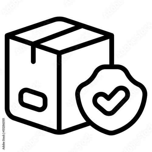 Parcel check Line Icon