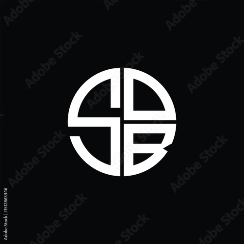 SOB logo SOB icon SOB monogram SOB letter minimalist Circle flat Unique modern abstract logo design.