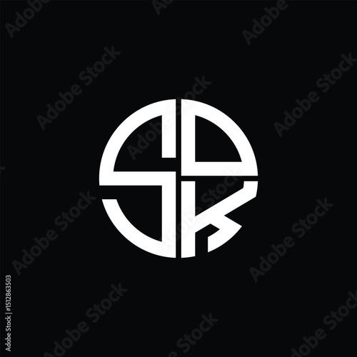 SOK logo SOK icon SOK monogram SOK letter minimalist Circle flat Unique modern abstract logo design.
