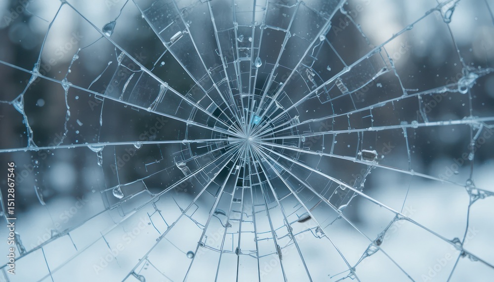 Obraz premium Shattered Glass: A Winter's Tale