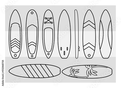 Surfboard SVG Silhouette Bundle, Surfing Silhouette, Summer Svg, Surf boards Svg, Surfing Board Svg, Surfboard Png, Surfboard Svg Images, Cut Files