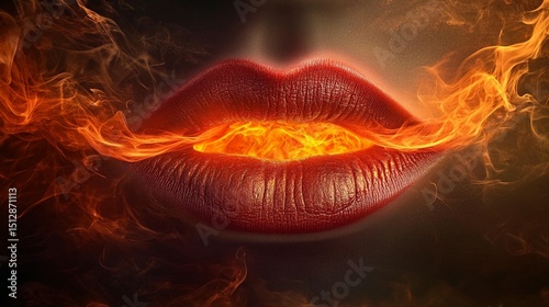Close-up of fiery lips (1)