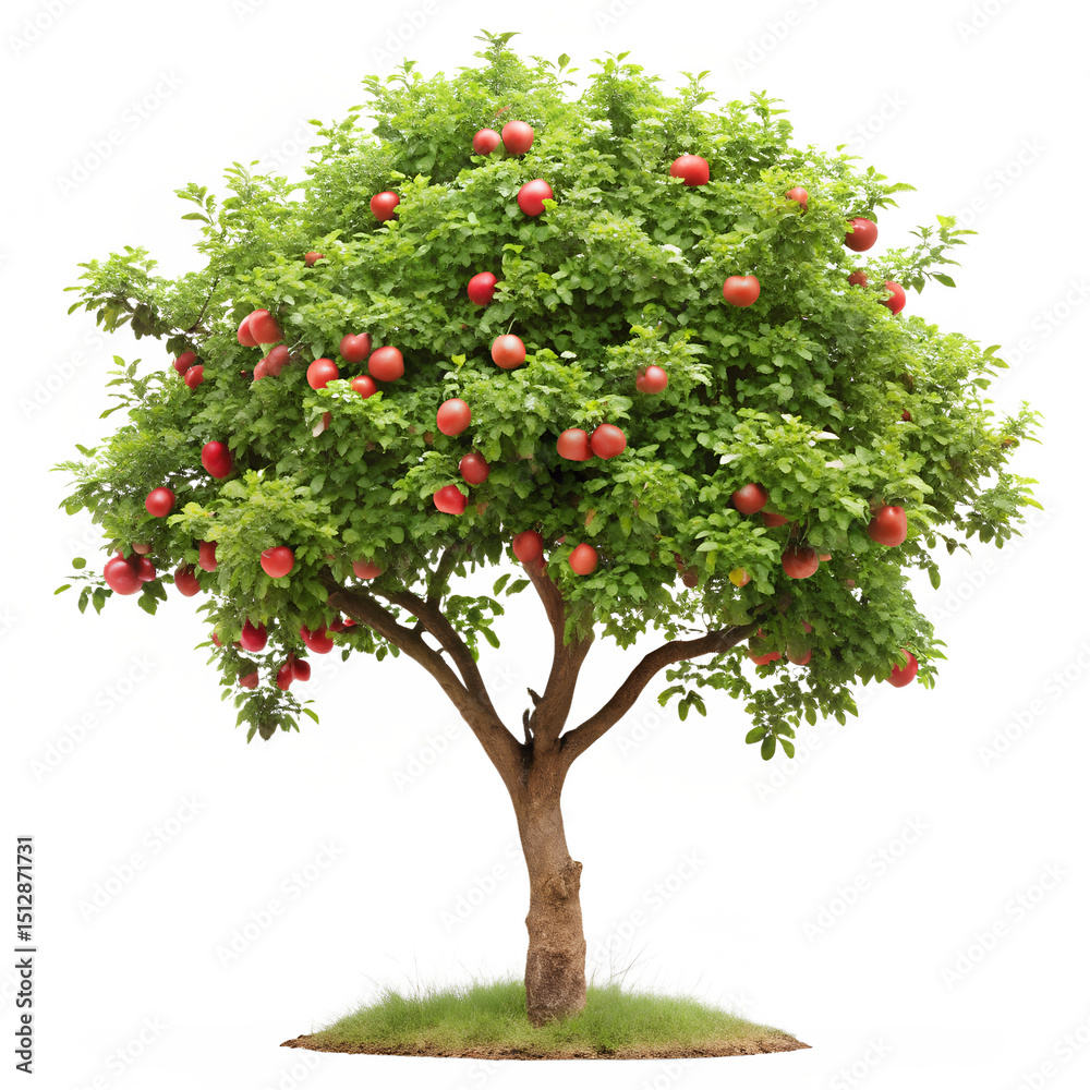Fototapeta premium Apple tree isolated on white background