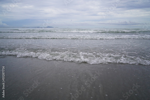 Fototapeta Naklejka Na Ścianę i Meble -  Picture of the sea when it is about to rain.
